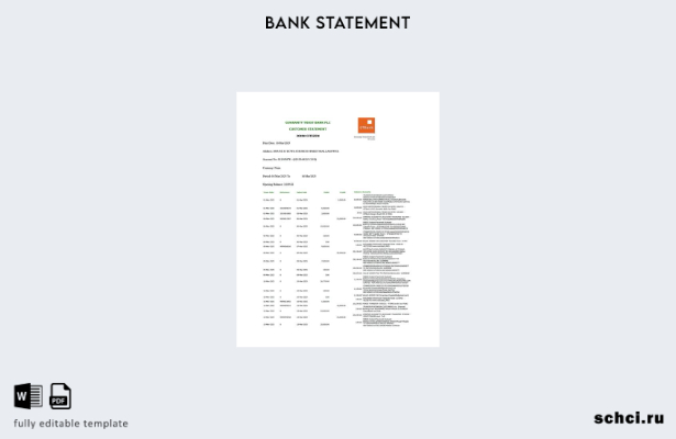 цифровая загрузка шаблона словесной версии выписки со счета Нигерии Guaranty Tru